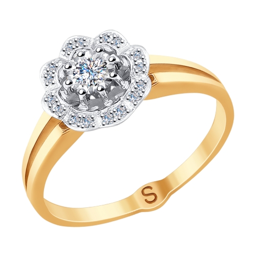 Кольцо, золото, бриллиант, 1011722